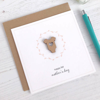 First Mother's Day, Baby Onesie Card