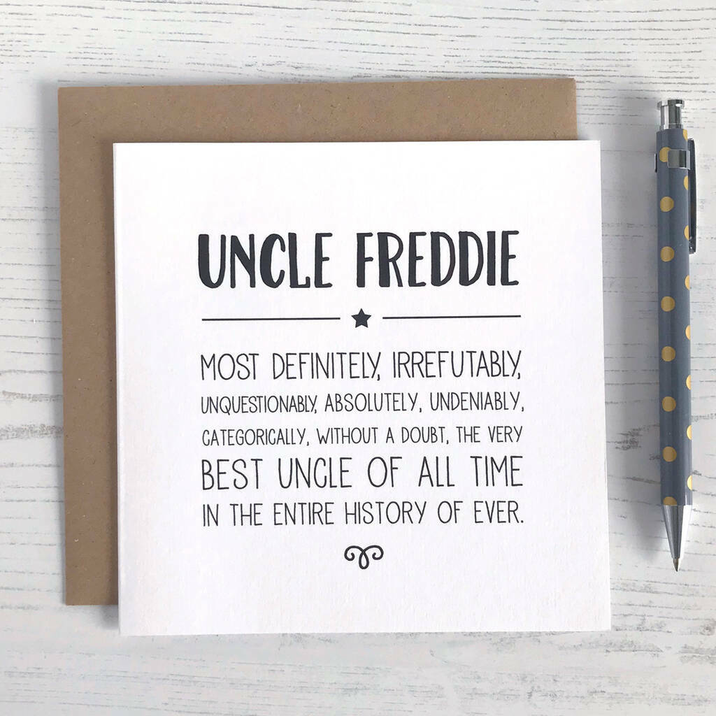 Irrefutably Best Uncle Card