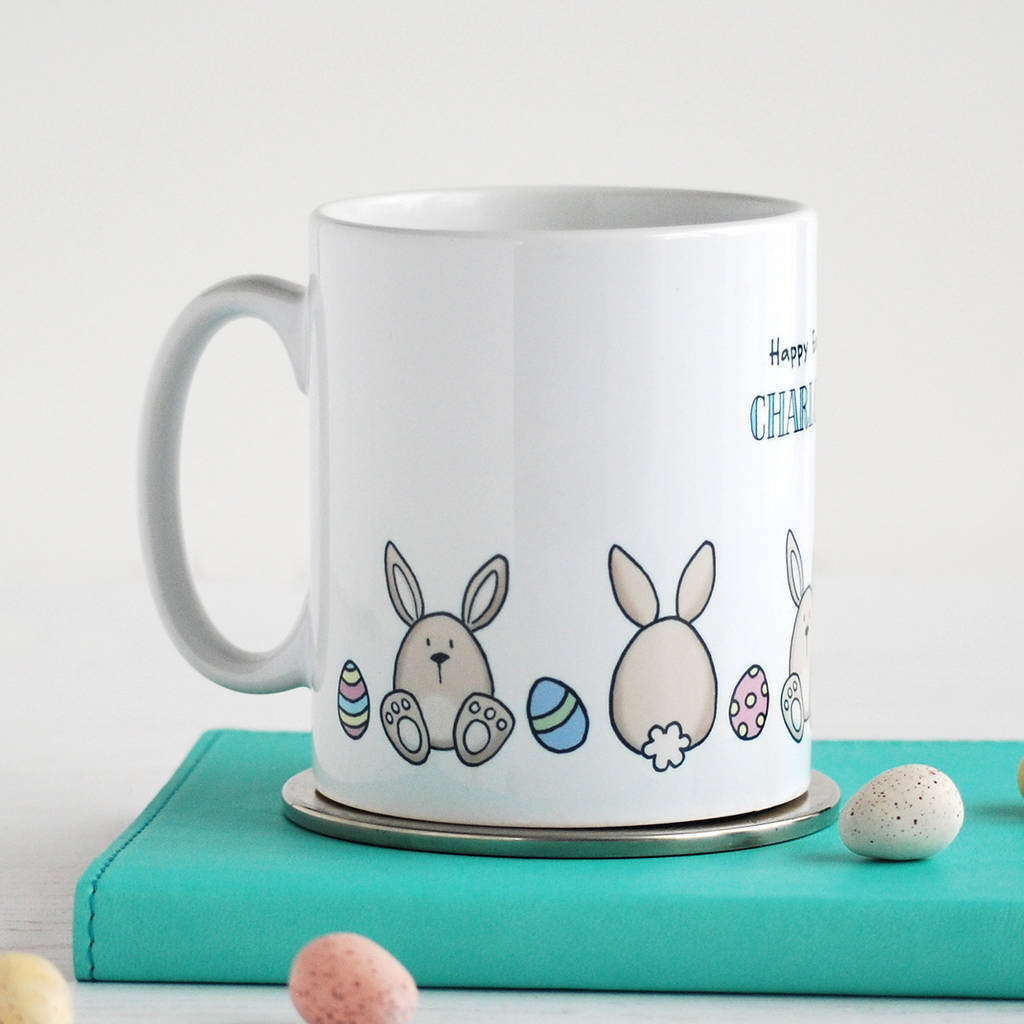 Easter Bunnies & Eggs Personalised Mug