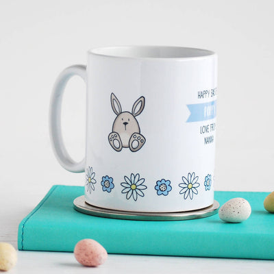 Floral Easter Bunny Personalised Mug