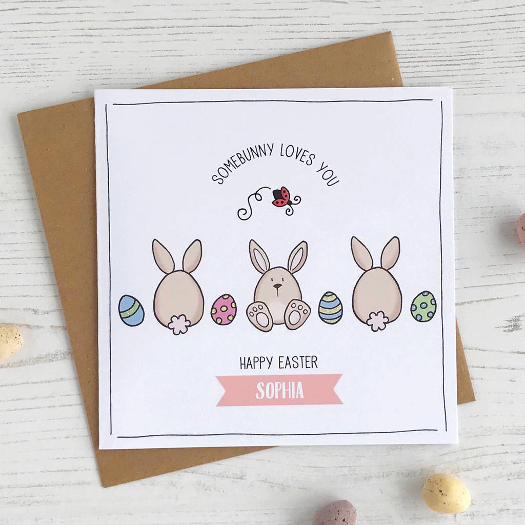 Somebunny Personalised Easter Card