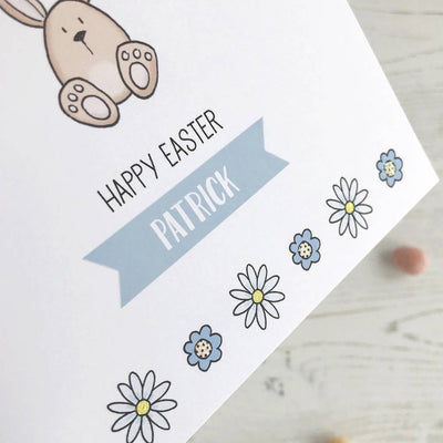 Floral Bunny Personalised Easter Card