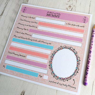 All about Mummy, Colourful Activity Card