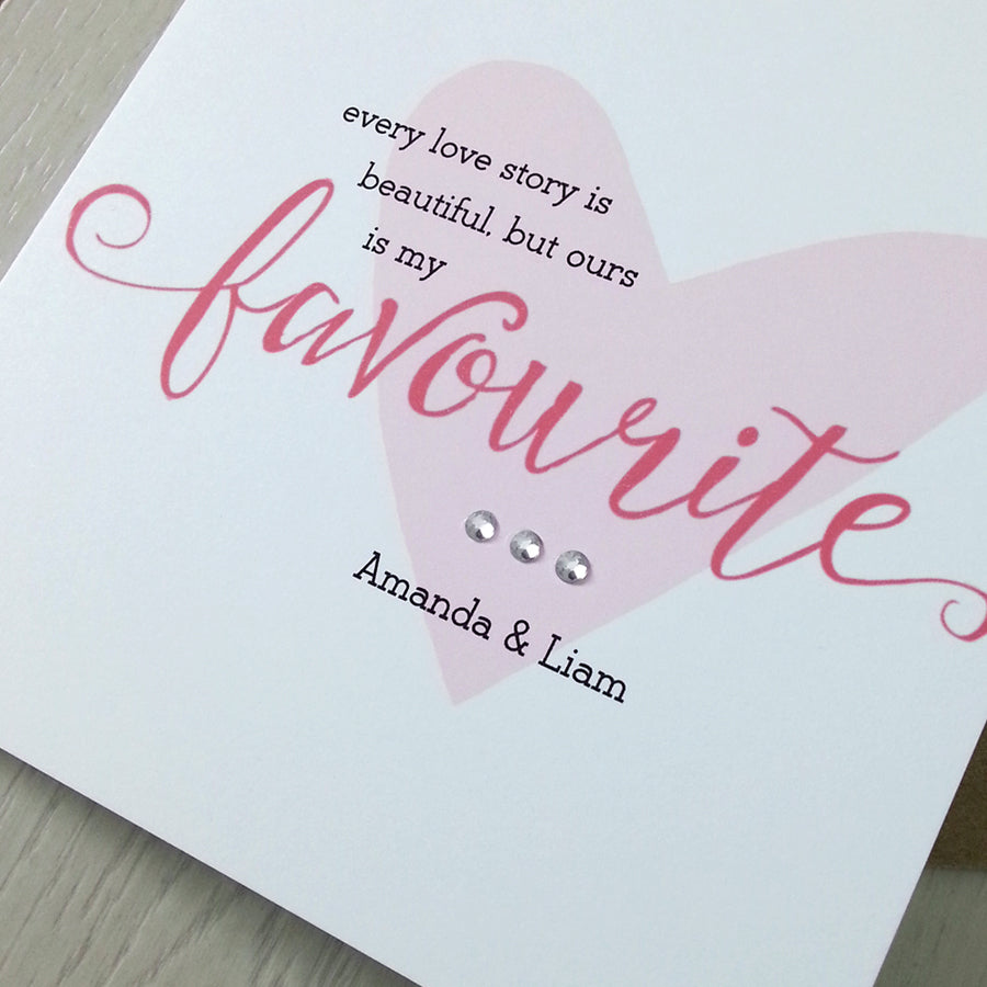 Our Love Story Personalised Card