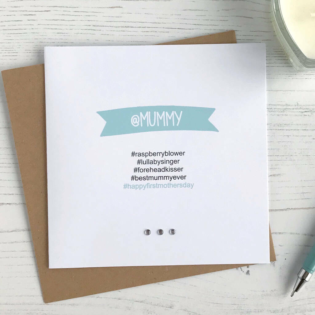 Personalised Hashtag Card For Mum