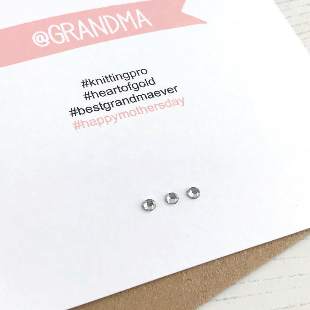 Personalised Hashtag Card For Grandma
