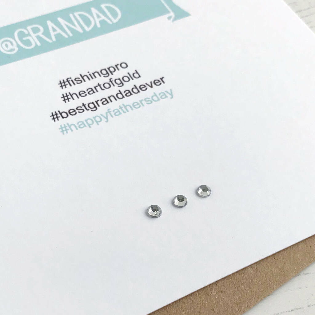 Personalised Hashtag Card For Grandad