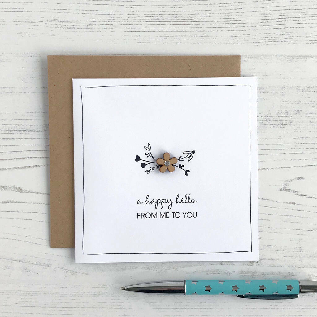 A Happy Hello, Petit Flower Card