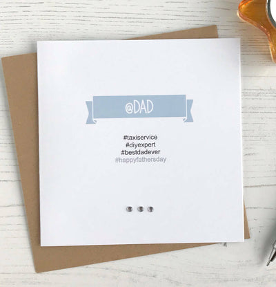 Personalised Hashtag Card For Dad