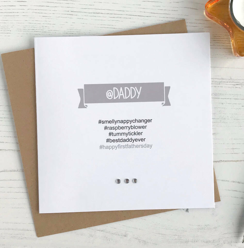 Personalised Hashtag Card For Dad