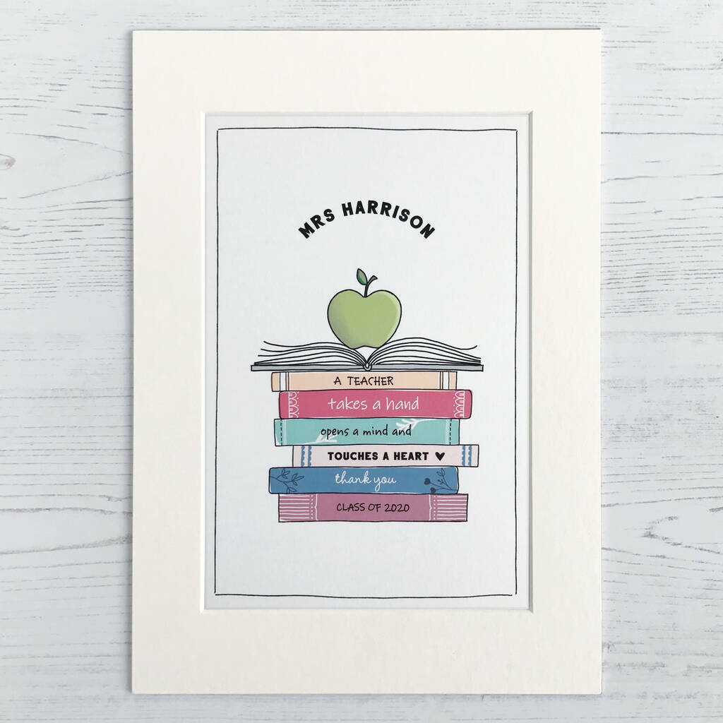 Teacher Personalised Print; Touches A Heart