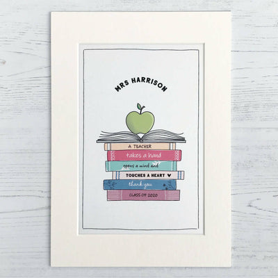 Teacher Personalised Print; Touches A Heart