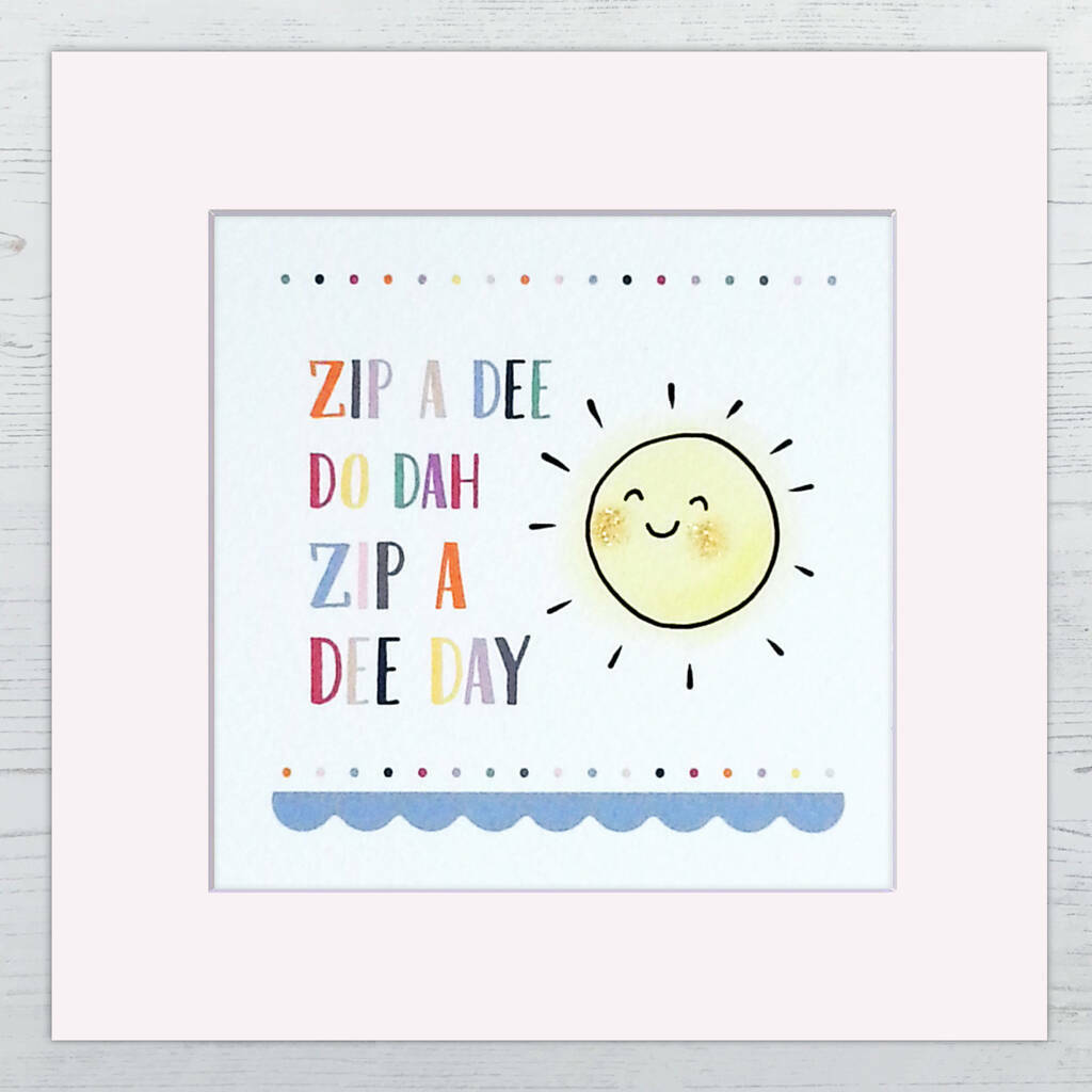 ZipADeeDoDah Cheerful Sun Print