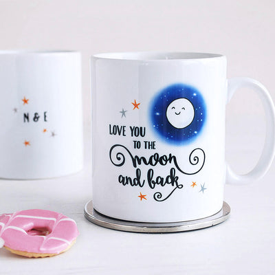Love You To The Moon And Back, Personalised Mug