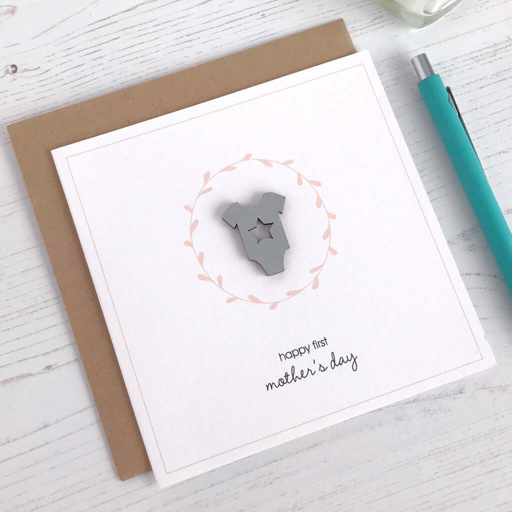 First Mother's Day, Baby Onesie Card