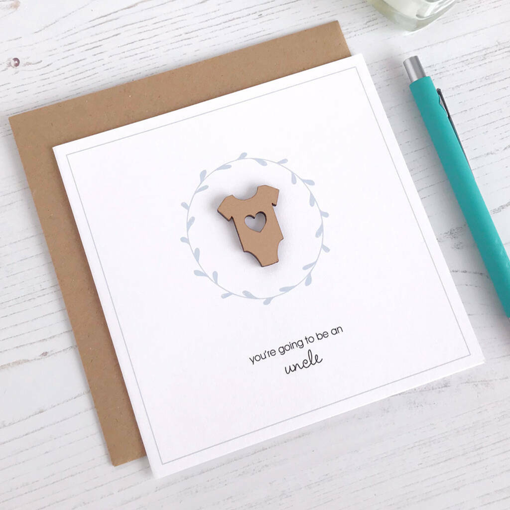 Uncle Baby Announcement Card