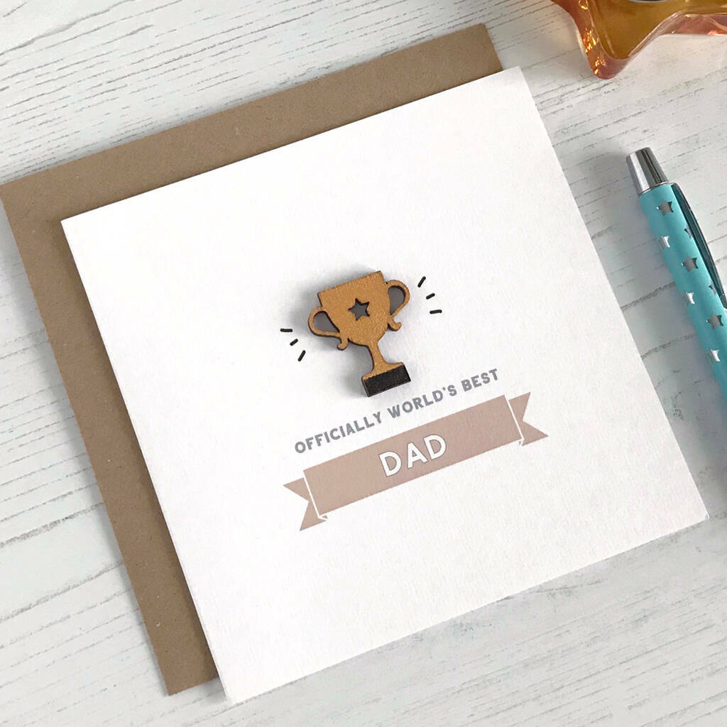 World's Best Dad, Trophy Father's Day Card