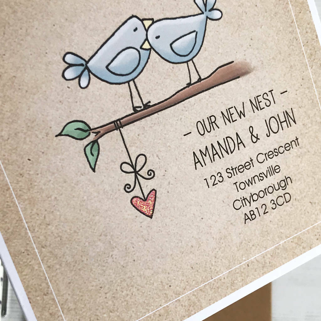 Our New Nest, New Address Announcement Card