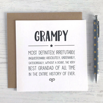 Irrefutably Best Grandad Card