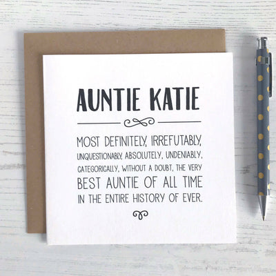 Irrefutably Best Auntie Card
