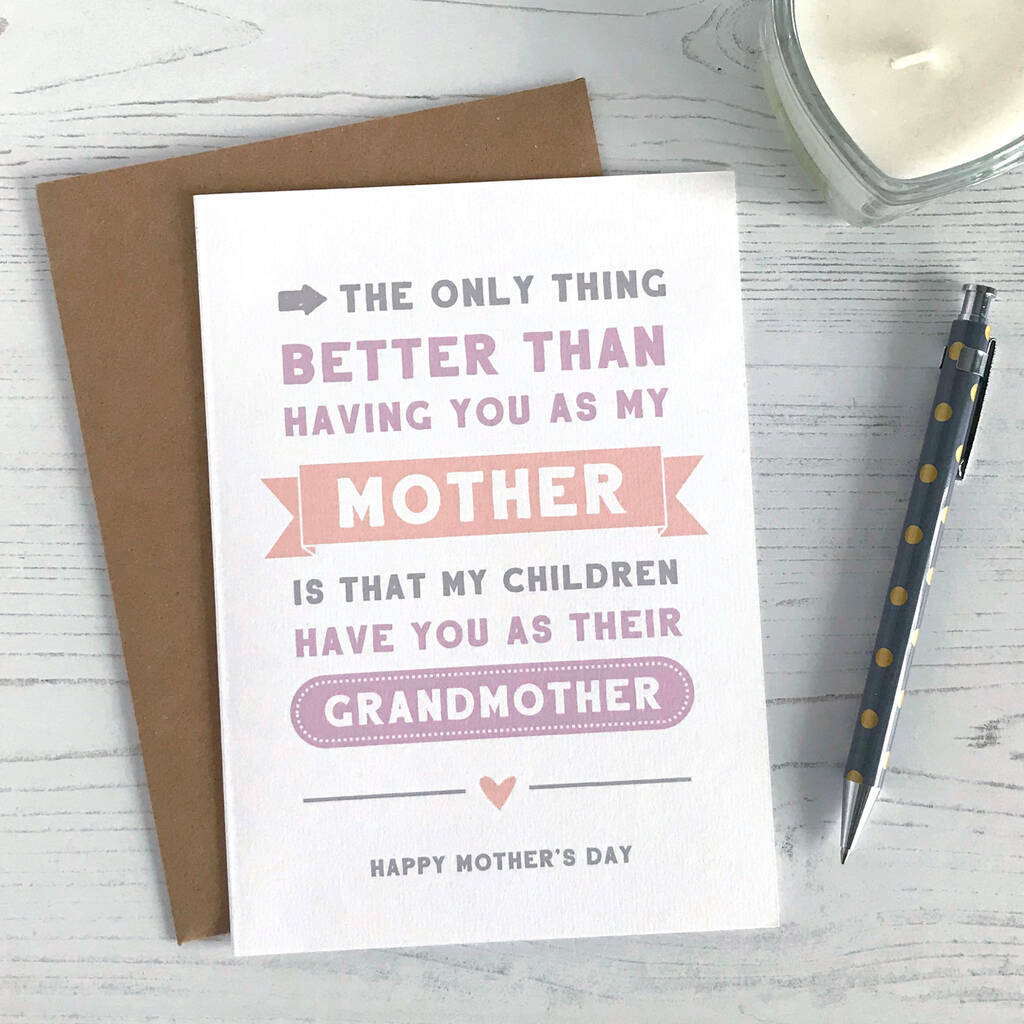 The Only Thing Better, Grandmother Card