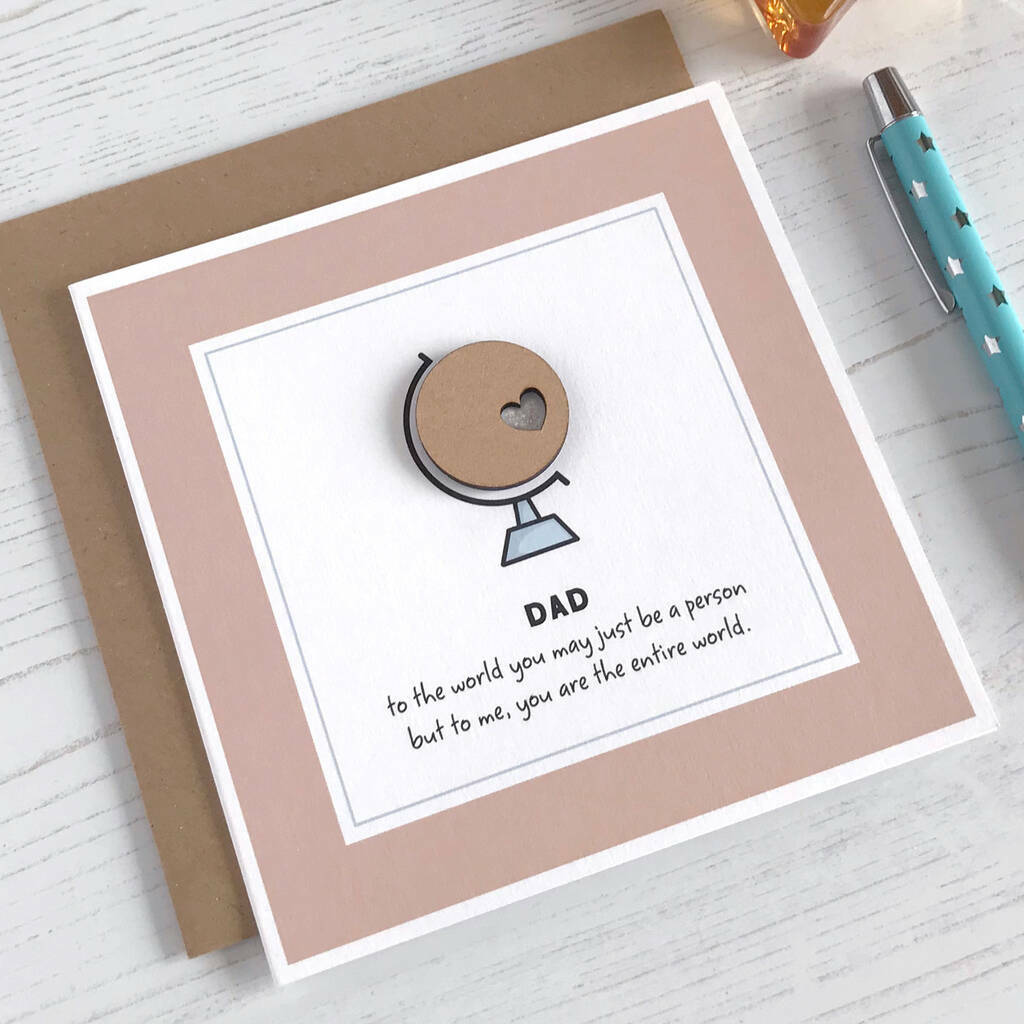 You Are The World, Father's Day Globe Card