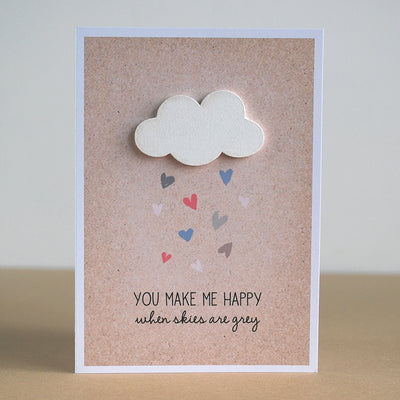 When Skies Are Grey, Greetings Card