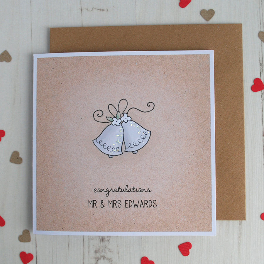 Wedding Bells, Personalised Card