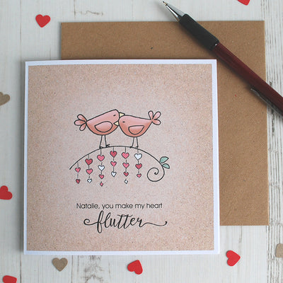You Make My Heart Flutter, Valentine's Card