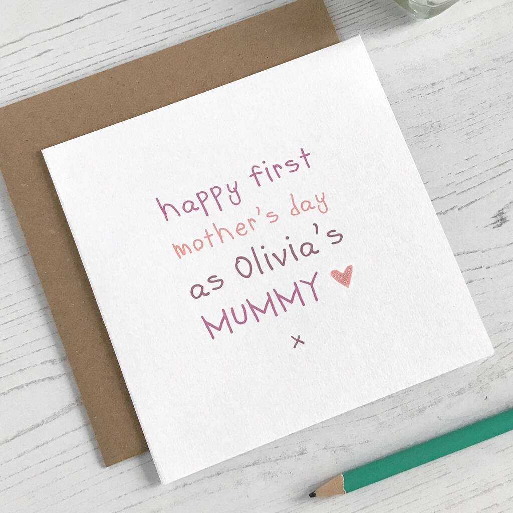 1st Mother's Day Card From Baby