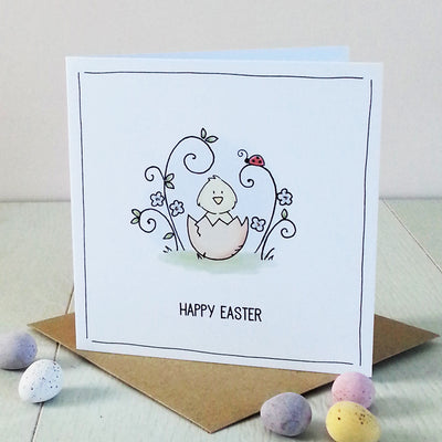 Easter Chick, Personalised Card