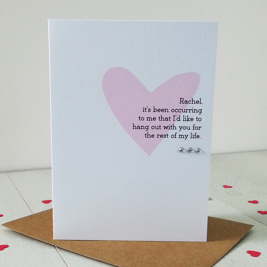 Personalised Marriage Proposal Card