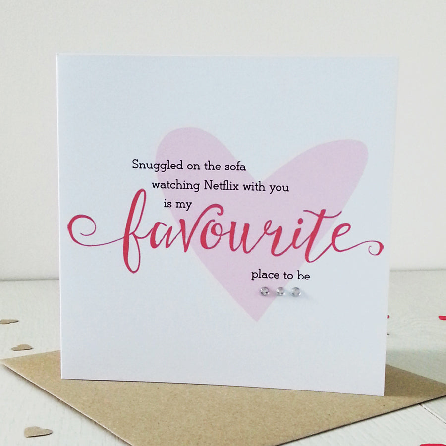 My Favourite Place To Be, Personalised Card