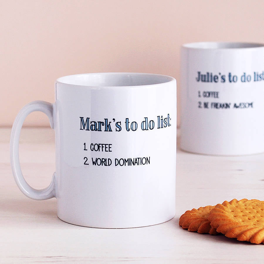 To Do List, Personalised Mug