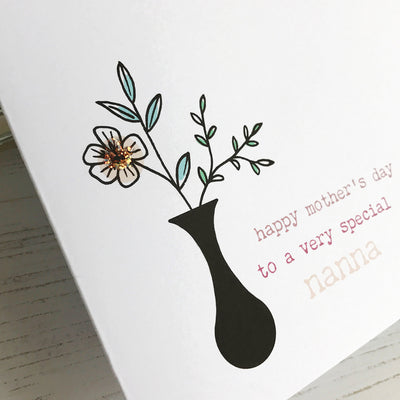 Floral Vase, Grandmother Mother's Day Card