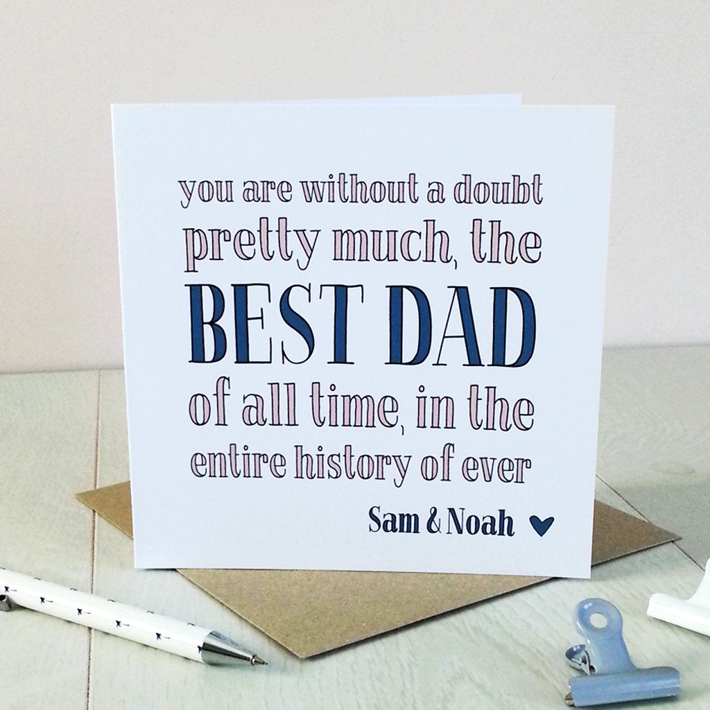 Best Dad Ever, Personalised Card