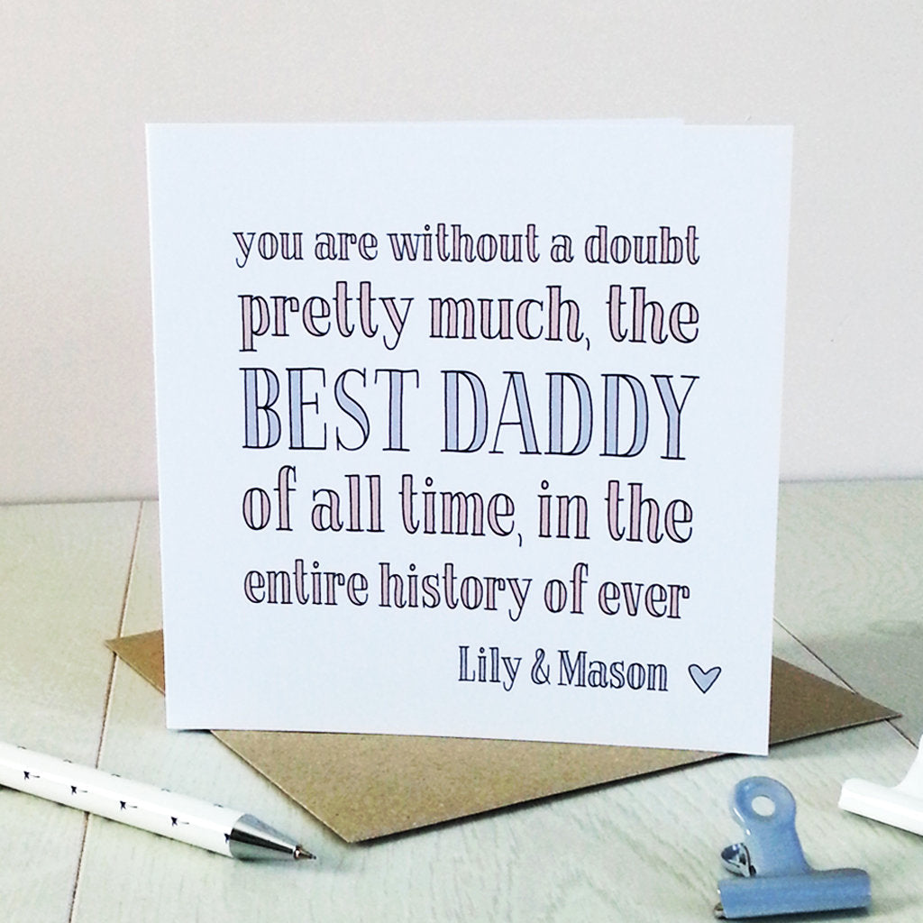 Best Dad Ever, Personalised Card