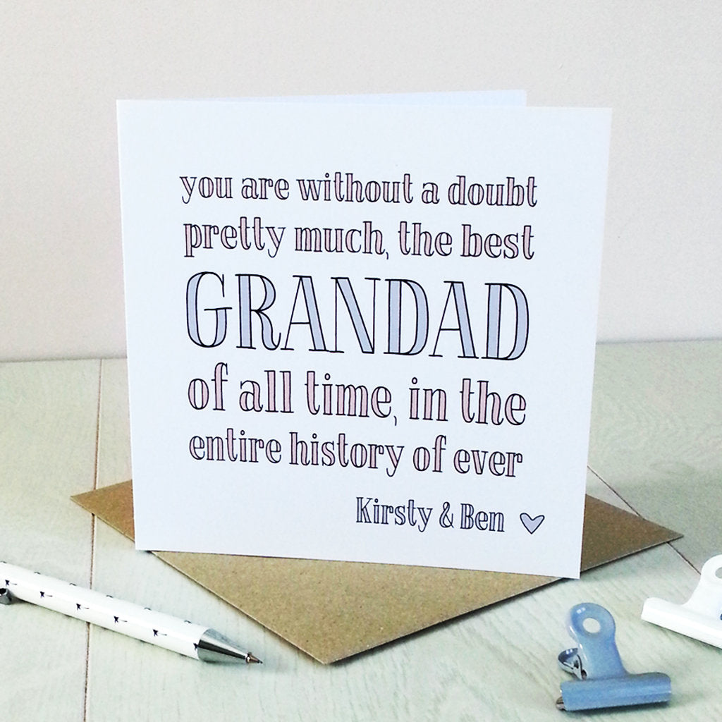 Best Grandad Ever, Personalised Card