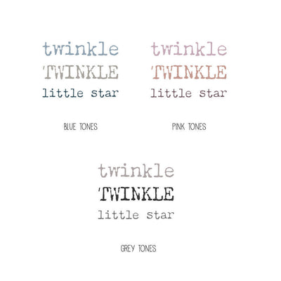 Twinkle Little Star, Personalised Baby Card