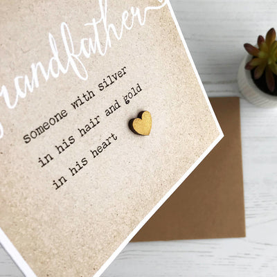 Grandfather, Gold In His Heart Card