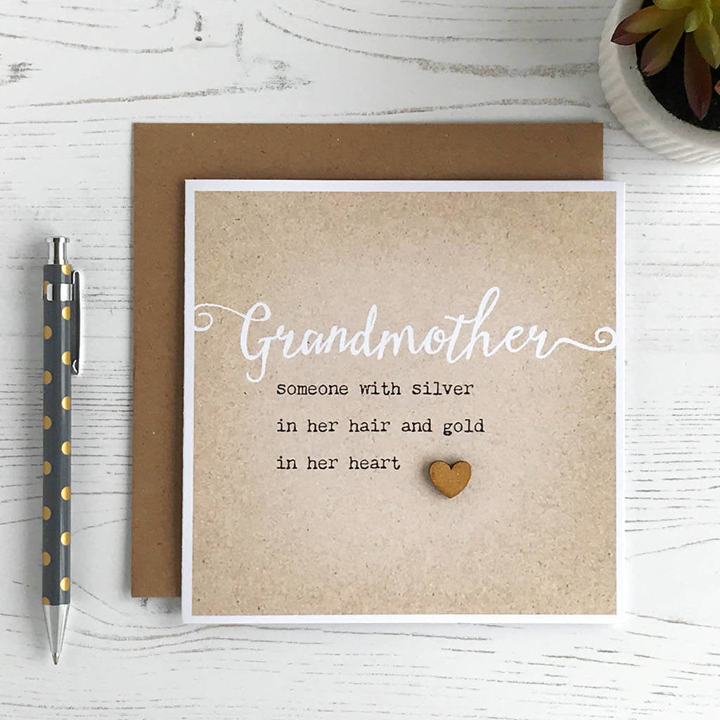Grandmother, Gold In Her Heart Card