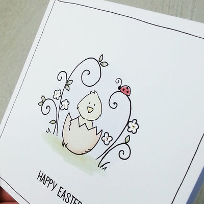 Easter Chick, Personalised Card