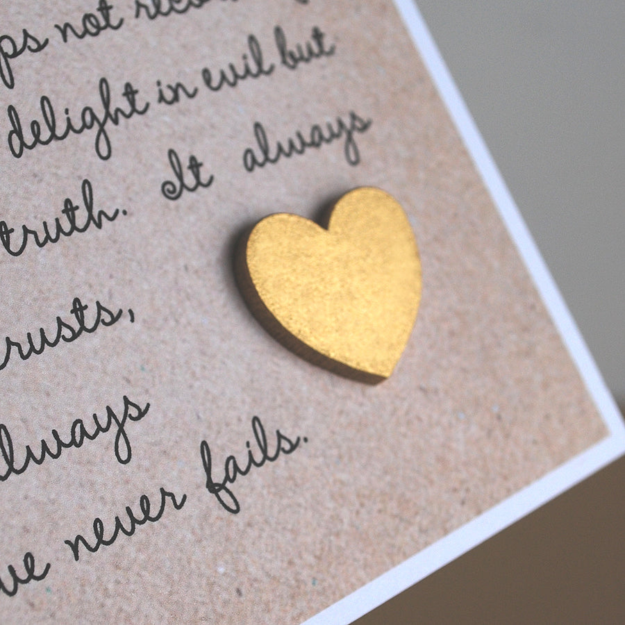 Love Never Fails, Corinthians Wedding Card