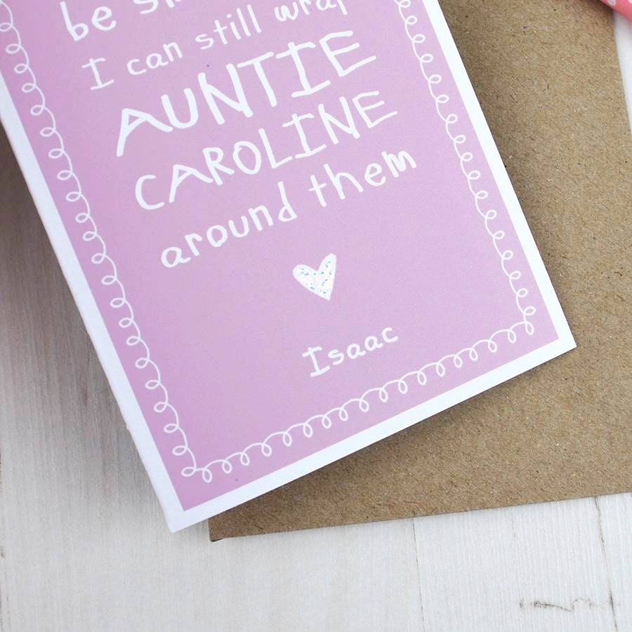 My Fingers May Be Small… Cute Auntie Card