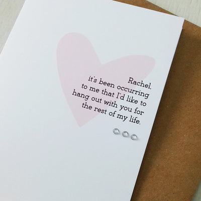 Personalised Marriage Proposal Card