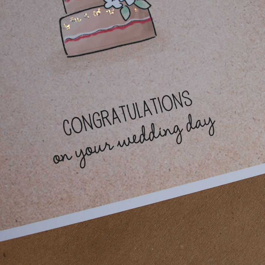 Wedding Cake, Personalised Card