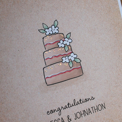 Wedding Cake, Personalised Card
