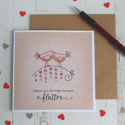 You Make My Heart Flutter, Valentine's Card