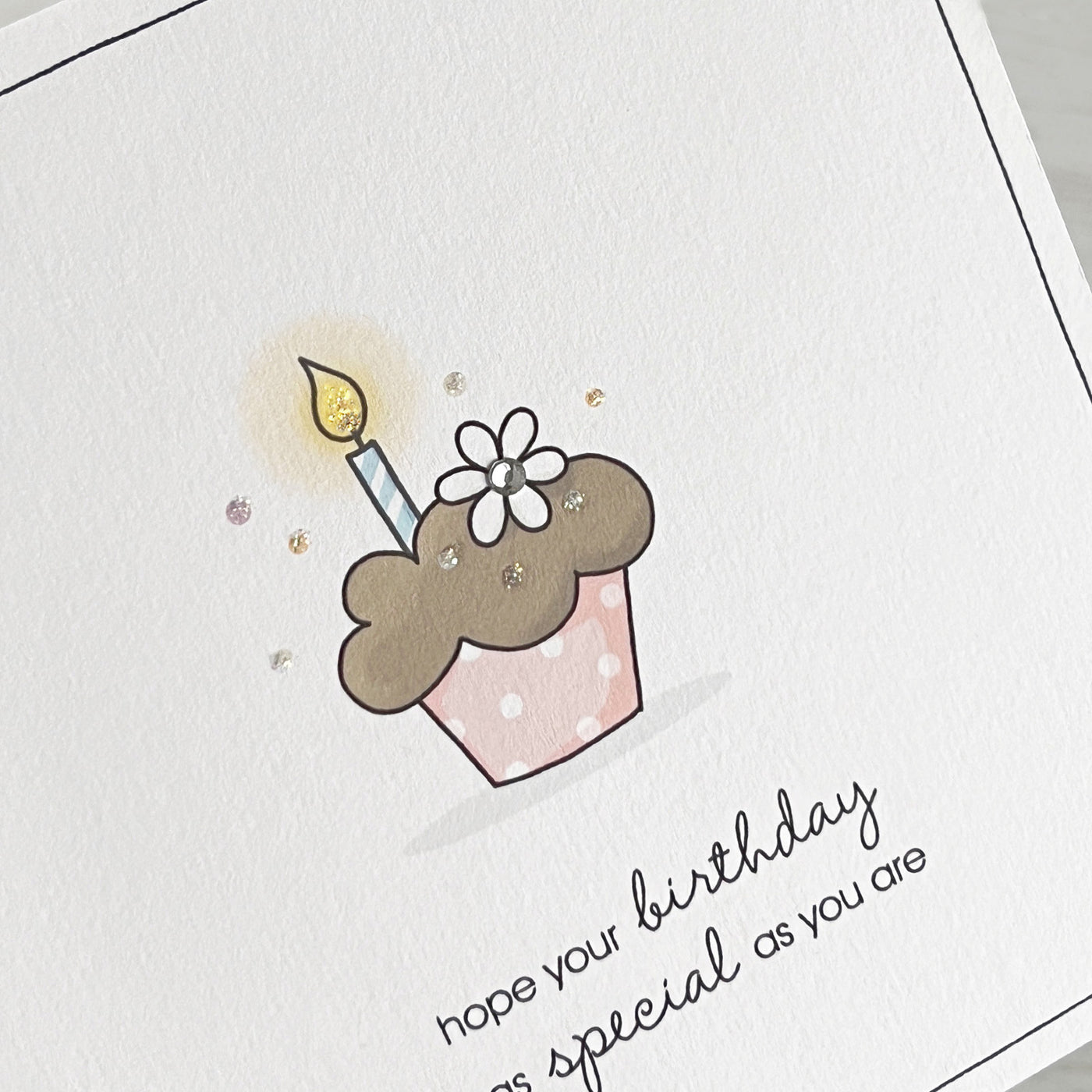 Birthday Cupcake Flower Card