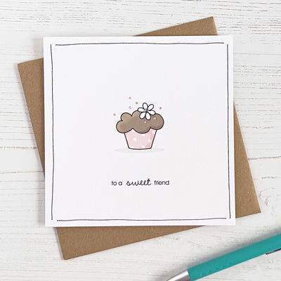 Sweet Friend Cupcake Card